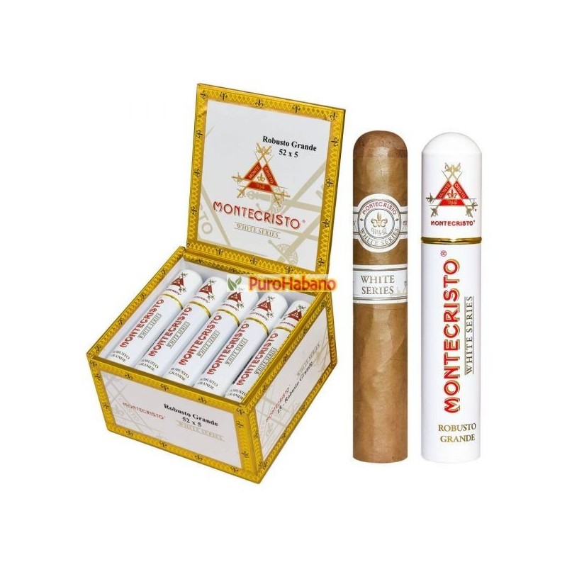 Montecristo White Robusto Tubo Puros Cigarros
